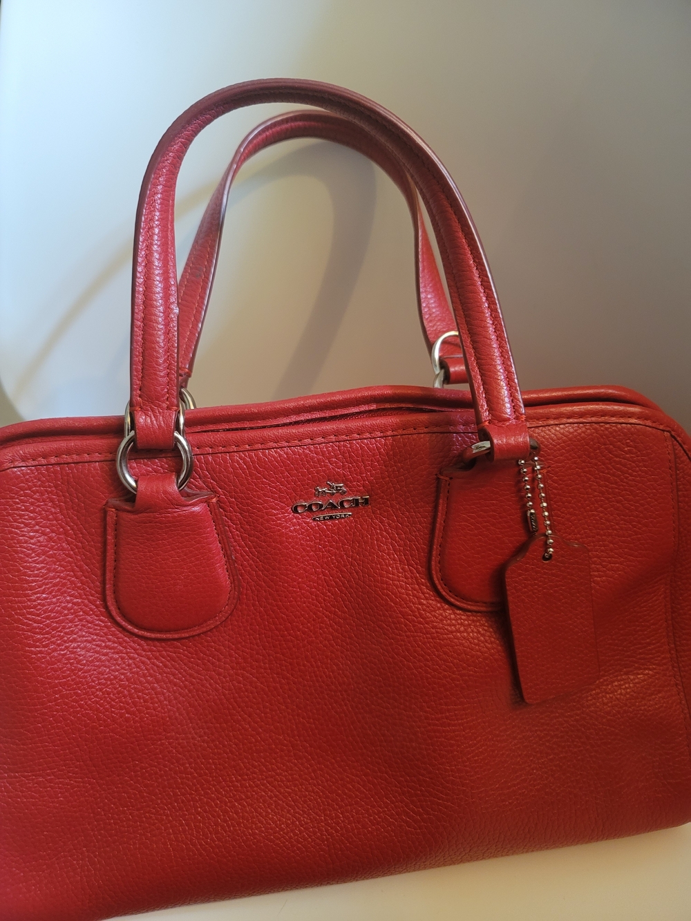 Coach Nolita Red Pebbled Leather